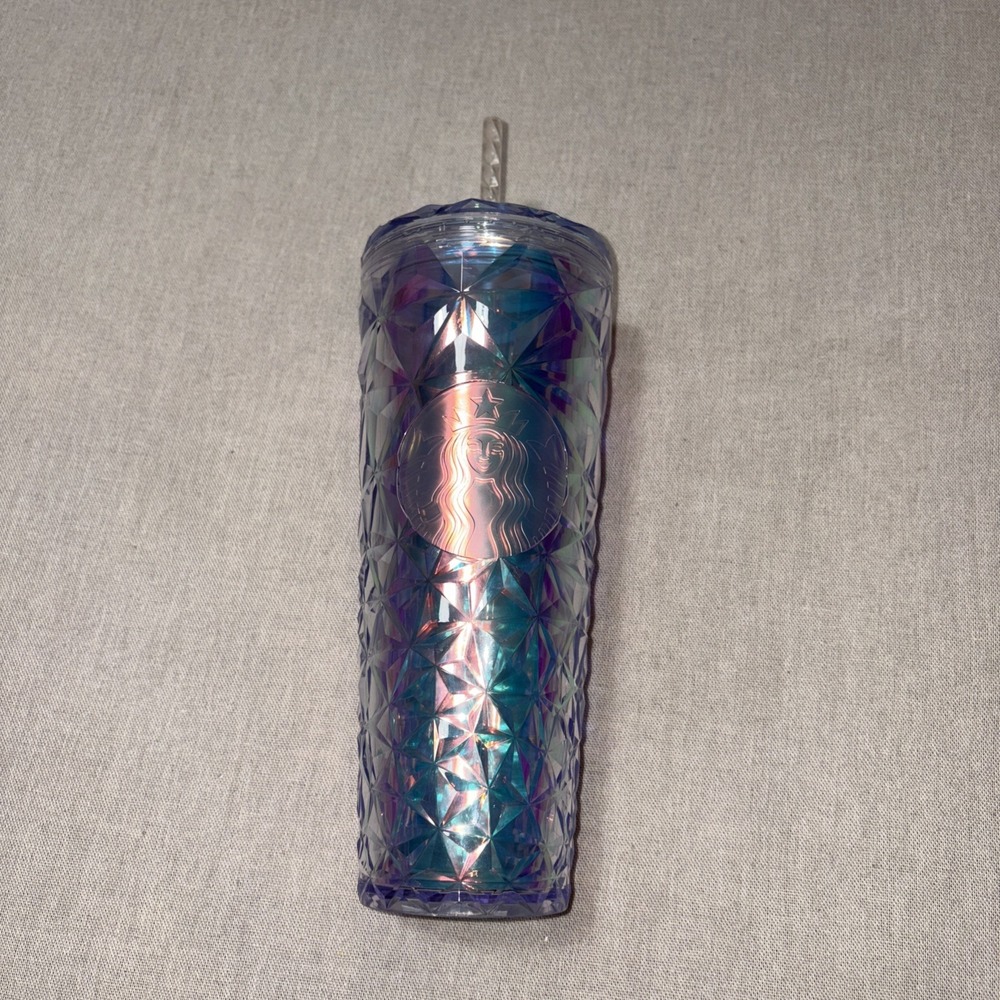 Starbucks‎ 2023 White Prism 24oz Venti Cold Cup Tumbler Holographic Iridescent